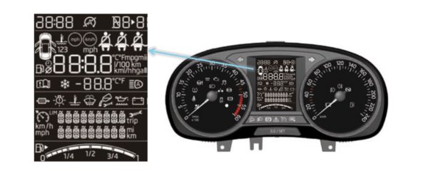 instrument panel with MAXI-DOT